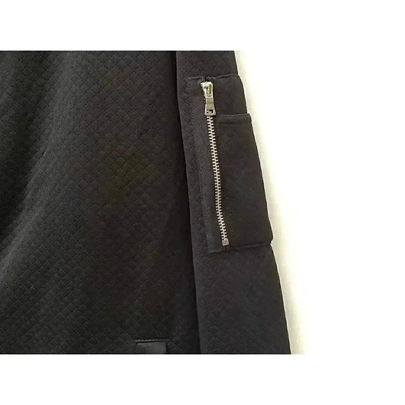 International Concepts Womens Quilted Jacket Black Zip Pockets Mock Neck XXL New - Picture 6 of 8